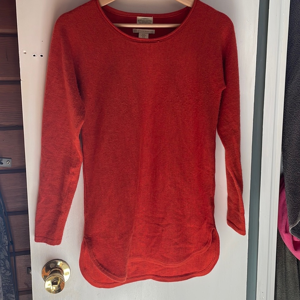 XS Telluride Clothing Company Orange Merino Wool Sweater